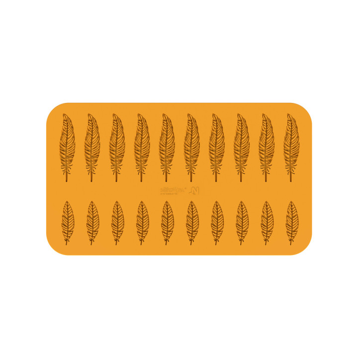 Moule tapis silicone Piuma Naturae déco 3D - Silikomart