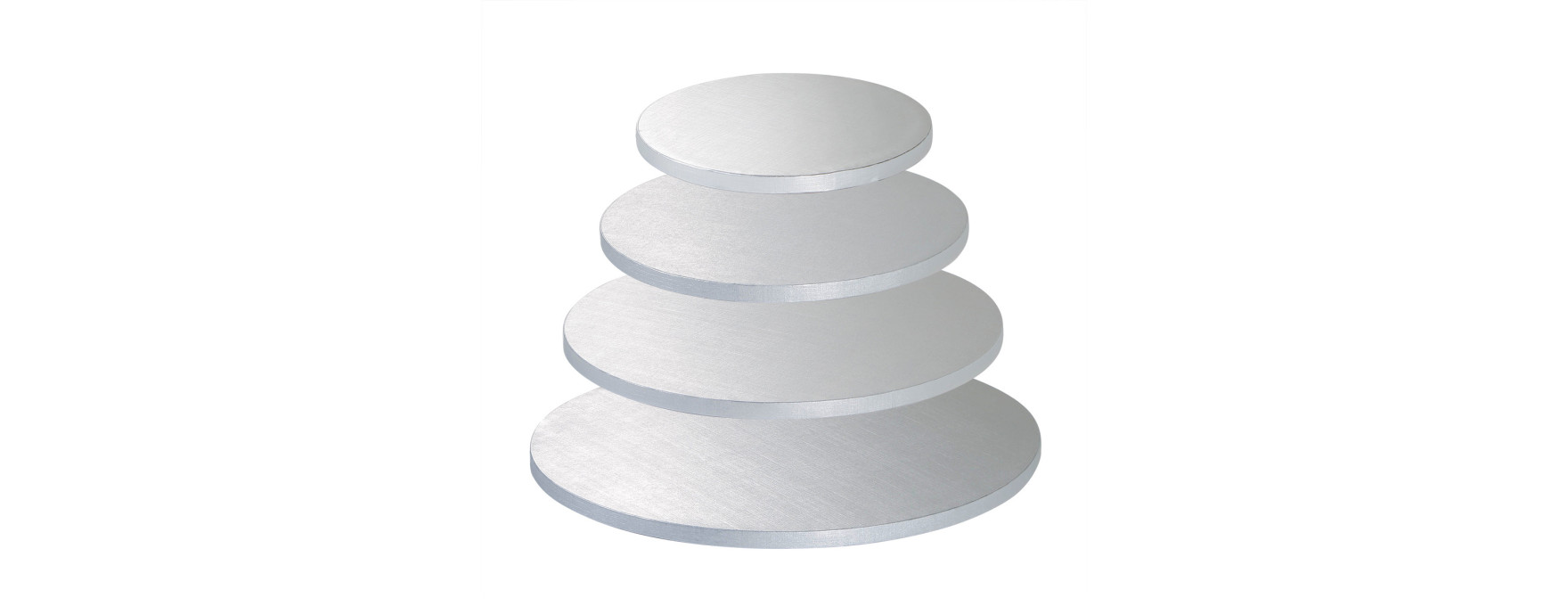 Cake drum : base épaisse pour gâteau ronde argentée 35 cm
