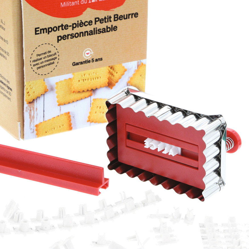Emporte-pièce Petit Beurre message personnalisé 12.5 cm - Al
