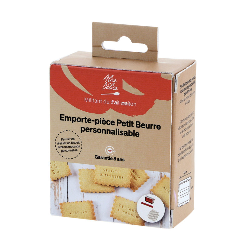 Emporte-pièce Petit Beurre message personnalisé 12.5 cm - Al