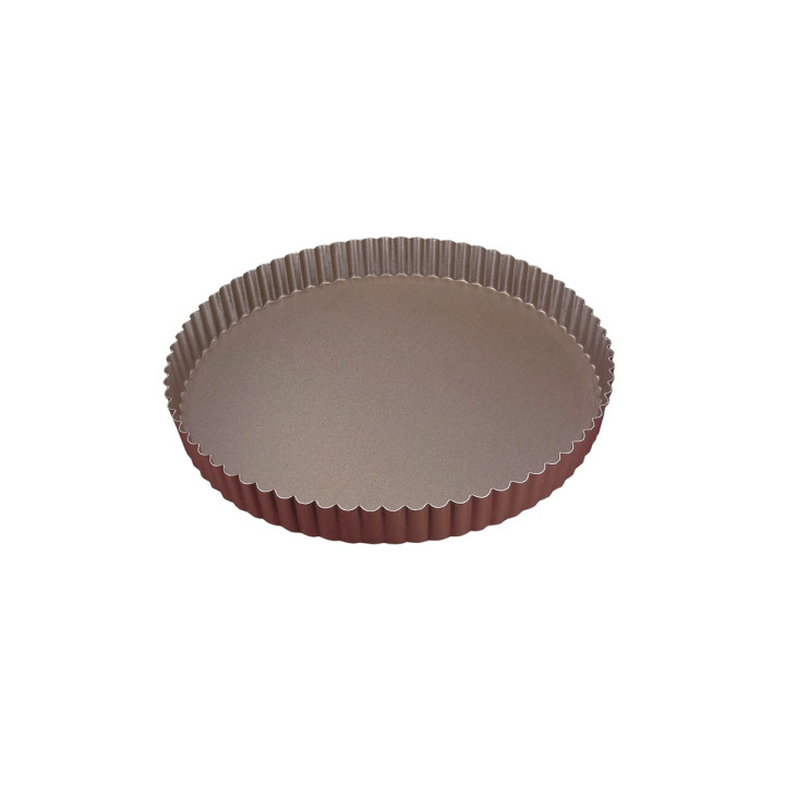 Moule à tarte avec fond fixe en métal anti-adhérent 20 cm - 