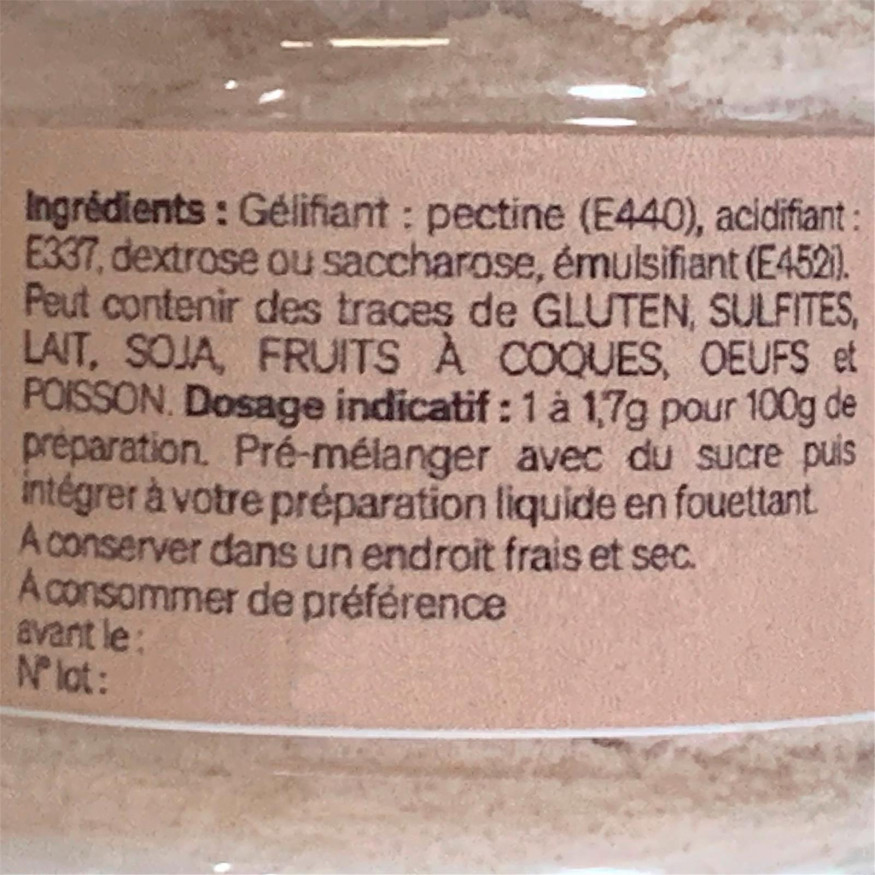 Pectine jaune en poudre : gélifiant spécial pâte de fruits e
