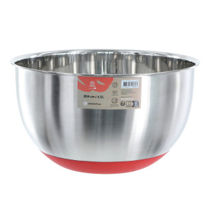 Bol de préparation en inox gris avec base anti-dérapante 24 