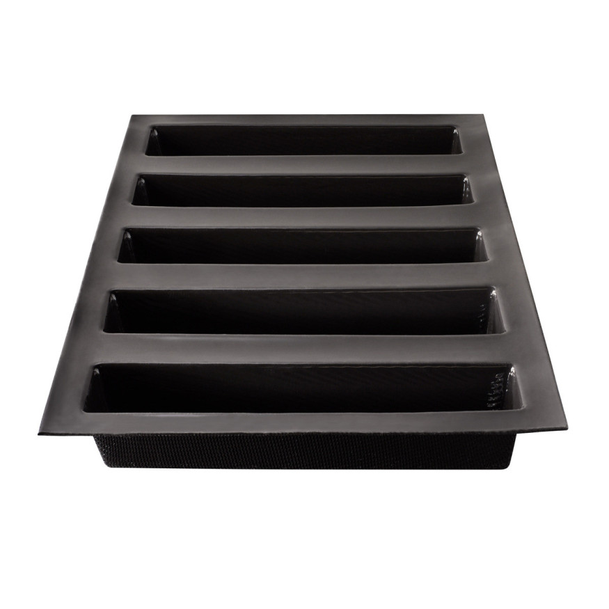 Moule en silicone et tricot de verre 5 cakes longs 41 x 27 x