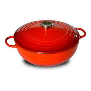 Cocotte en fonte ronde 24 cm avec couvercle 3L Tradition - B