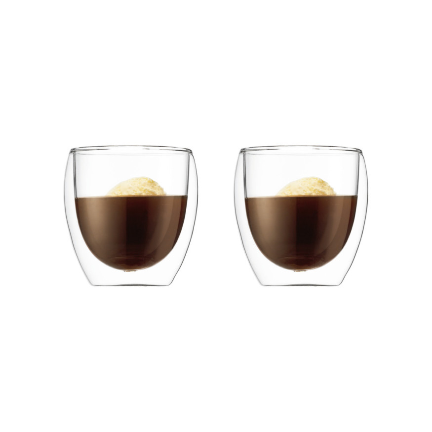 Set de 2 verres double paroi en verre Pavina 250 ml - Bodum