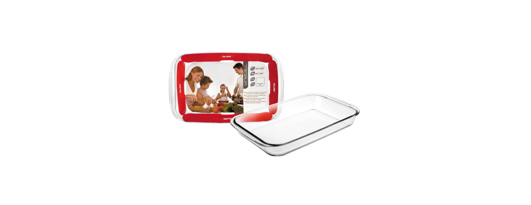 Plat à four en verre 34*21 cm 2,2 L - Ibili