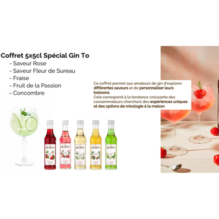 Coffret Gin Tonic 5 mignonnettes - Monin