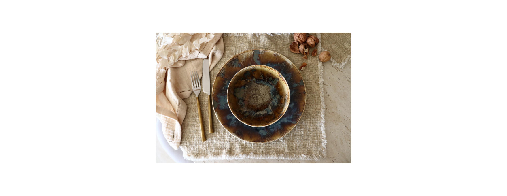 Saladier 16 cm en porcelaine marron Volcano - Novastyl