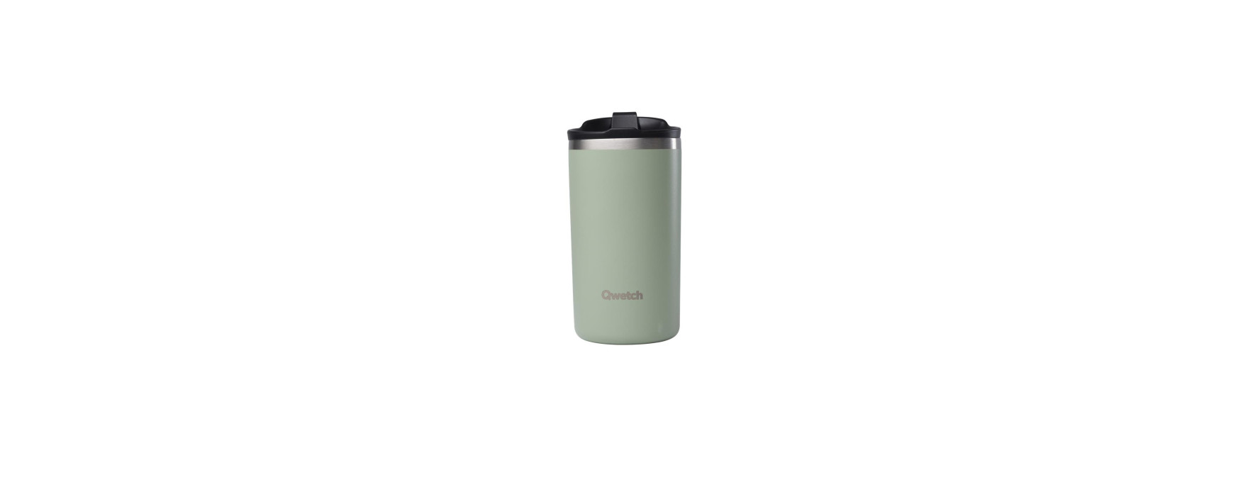 Travel mug isotherme inox vert tilleul - 350ml - Qwetch
