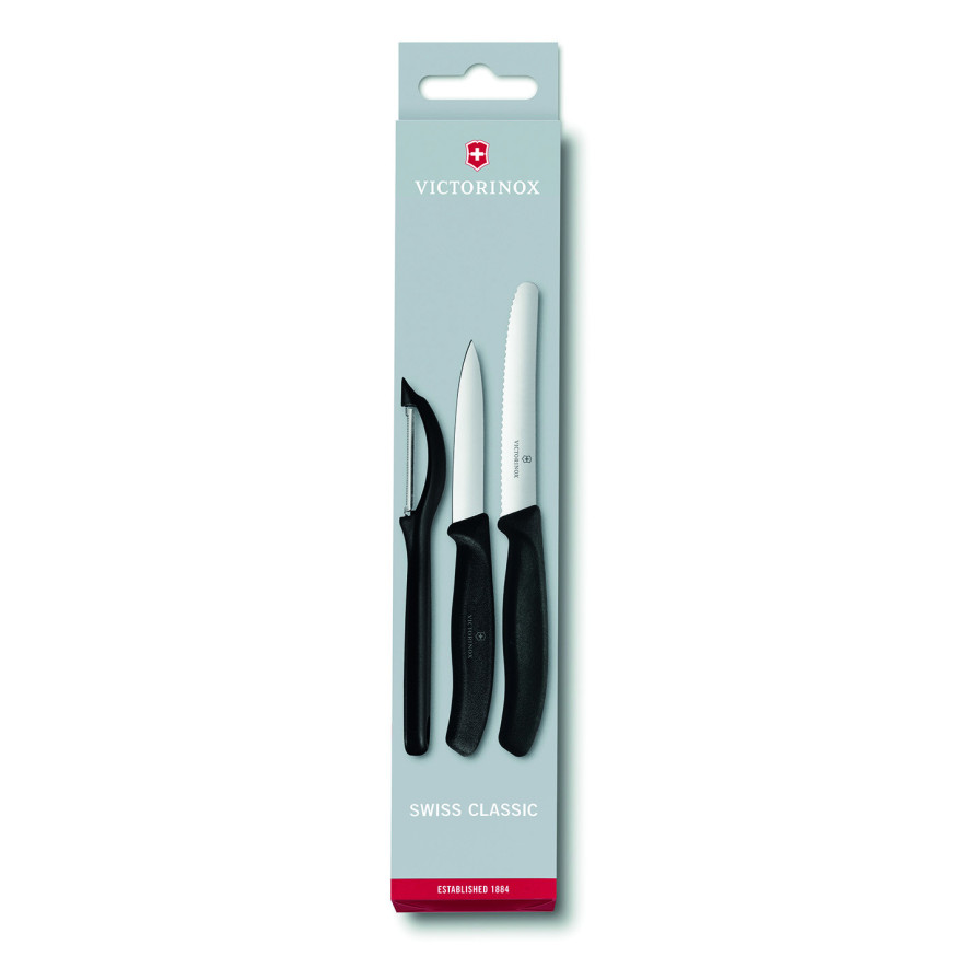Set 3 pièces accessoires de cuisine swissclassic noir - Vict
