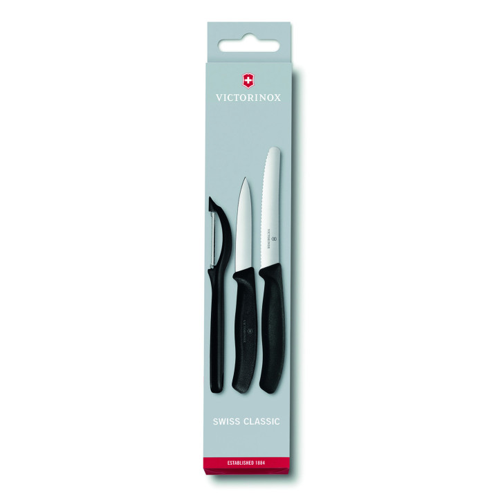 Set 3 pièces accessoires de cuisine swissclassic noir - Vict