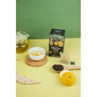 18 sachets de thé vert sencha et yuzu 2 gr - Aromandise