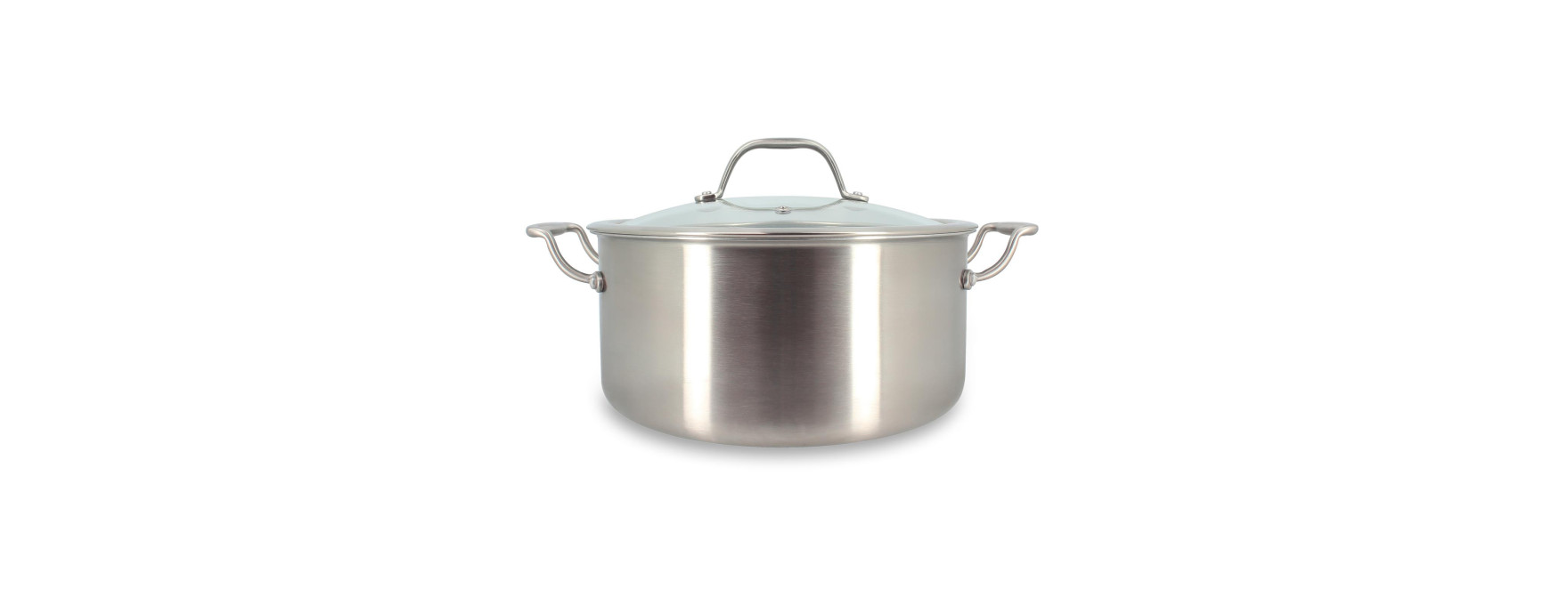 Faitout triply 24 cm inox avec couvercle verre sans PFAS - M