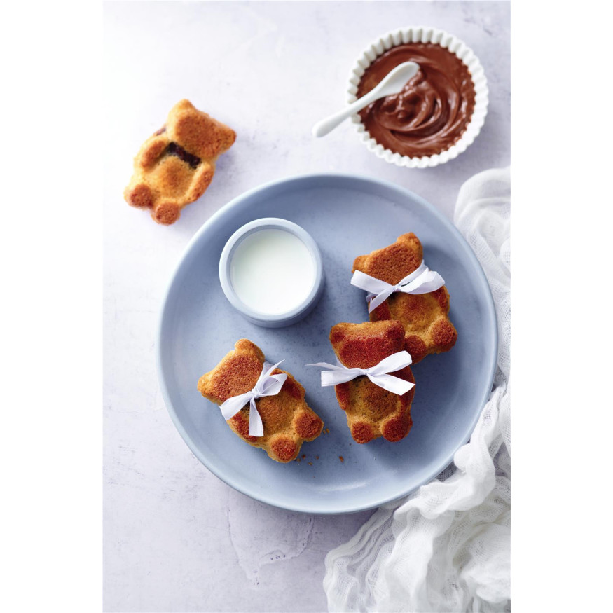 Moule en silicone et tricot de verre 9 oursons 9 x 5.5 x 2 c