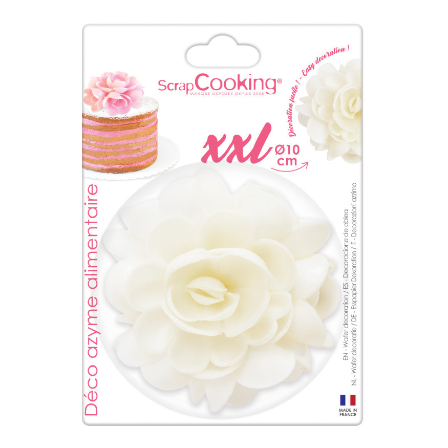 Fleur en azyme blanche XXL 10 cm - Scrapcooking
