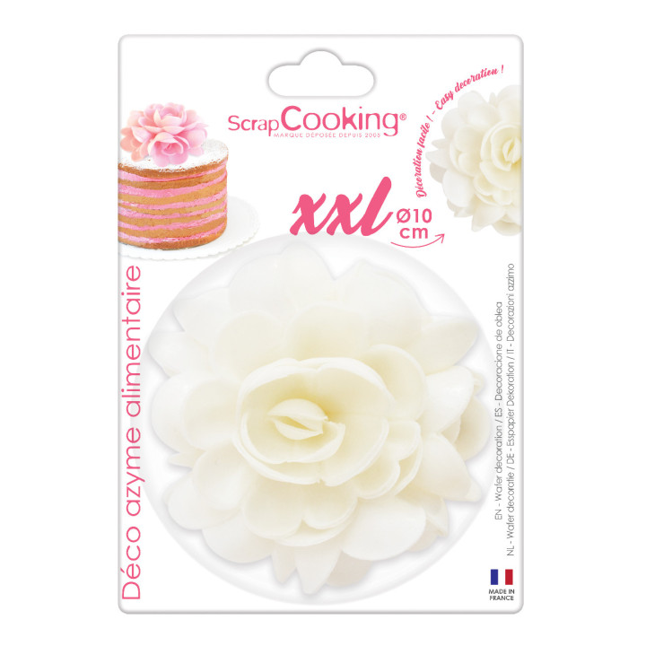 Fleur en azyme blanche XXL 10 cm - Scrapcooking
