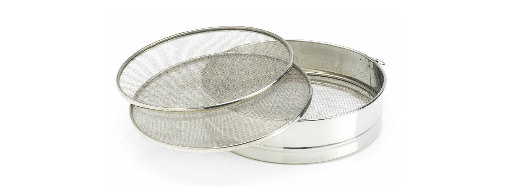 Tamis en inox avec 3 grilles 20 cm - Patisse