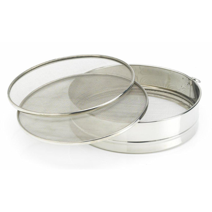 Tamis en inox avec 3 grilles 20 cm - Patisse