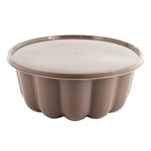 Moule à charlotte avec couvercle en plastique gris 9 x 21 cm Moule à charlotte avec couvercle en plastique gris 9 x 21 cm