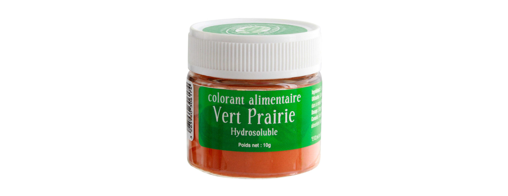 Colorant alimentaire en poudre hydrosoluble vert prairie 10
