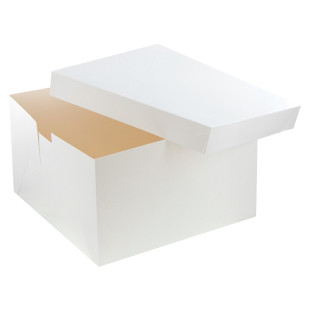 Boîte à gâteaux blanche 35.5 x 35.5 x 22.8 cm  - Patisdecor