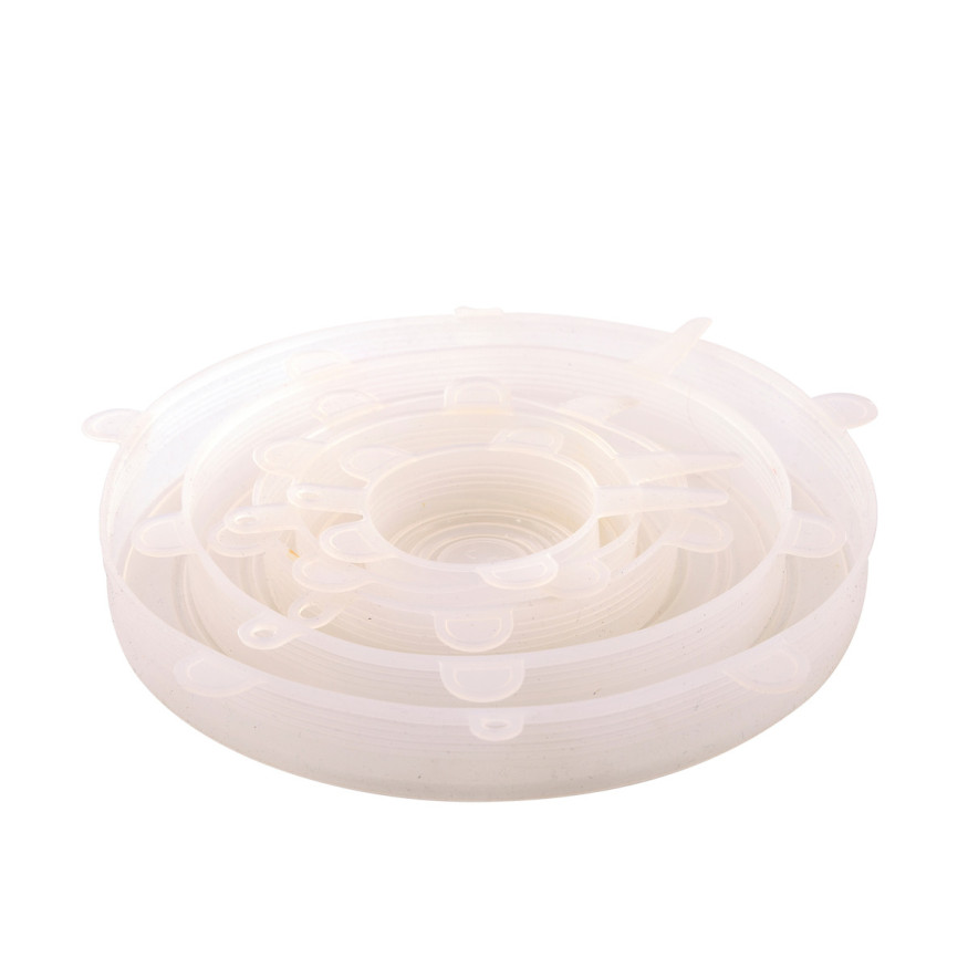 Set de 6 couvercles transparents en silicone - Dotz