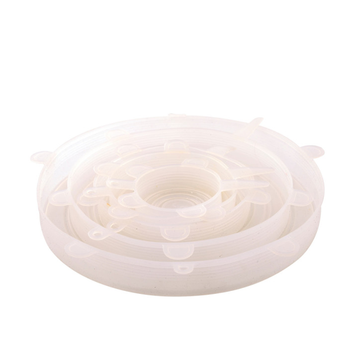 Set de 6 couvercles transparents en silicone - Dotz