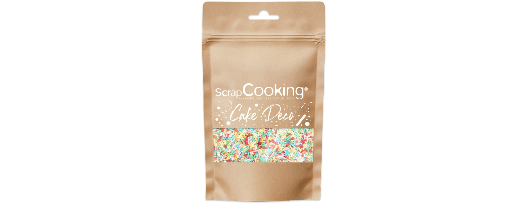 Décor à parsemer : vermicelles multicolores 80 gr - Scrapcoo