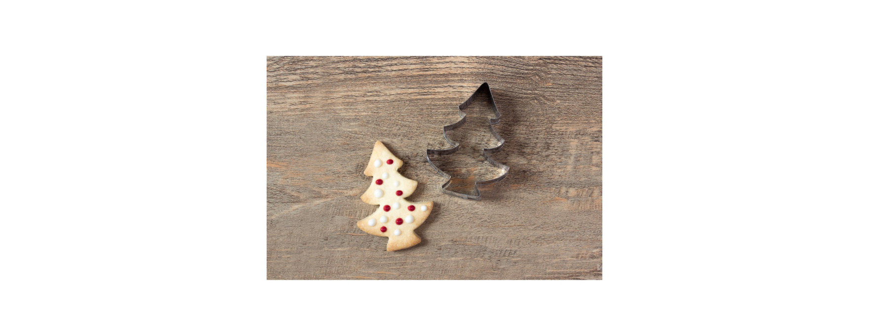 Emporte-pièce en inox de Noël : sapin de Noël 8 cm - Alice D