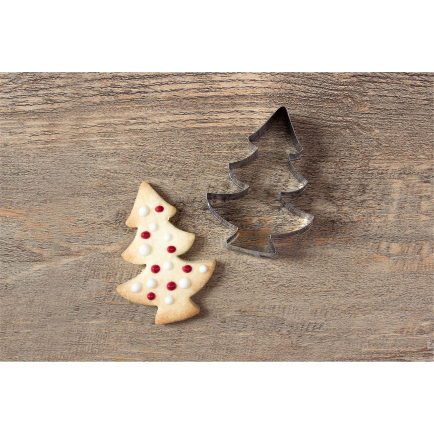 Emporte-pièce en inox de Noël : sapin de Noël 8 cm - Alice D
