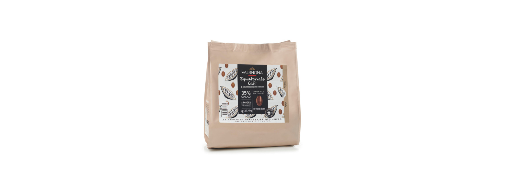 Chocolat au lait à pâtisser Equatoriale Lait 35% 1 kg - Valr