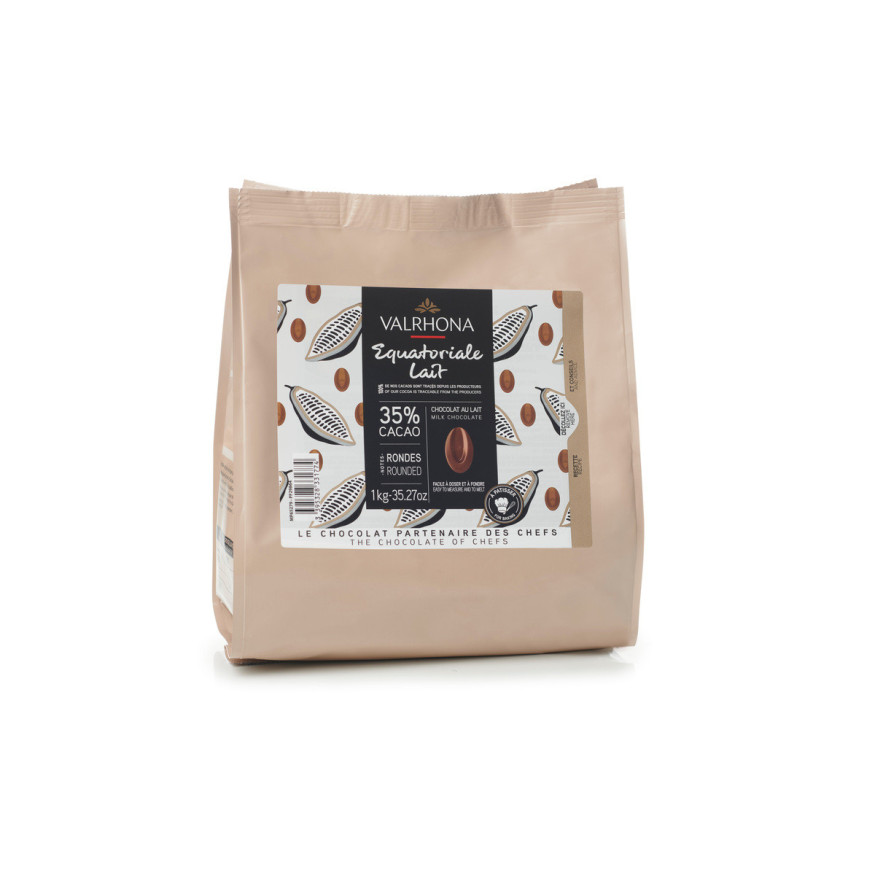 Chocolat au lait à pâtisser Equatoriale Lait 35% 1 kg - Valr