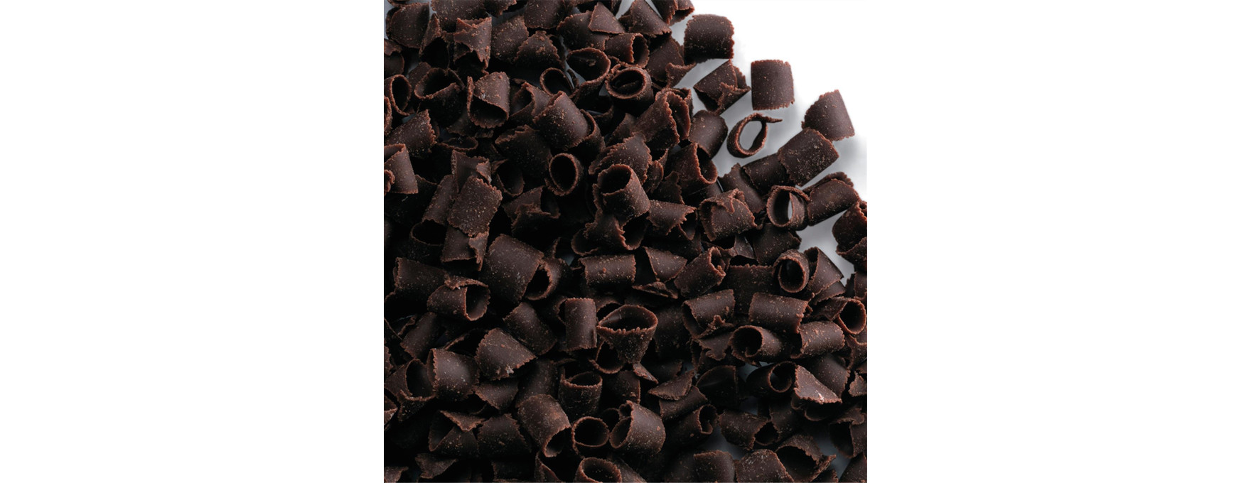 Décor en chocolat : petits copeaux en chocolat noir 80 gr -
