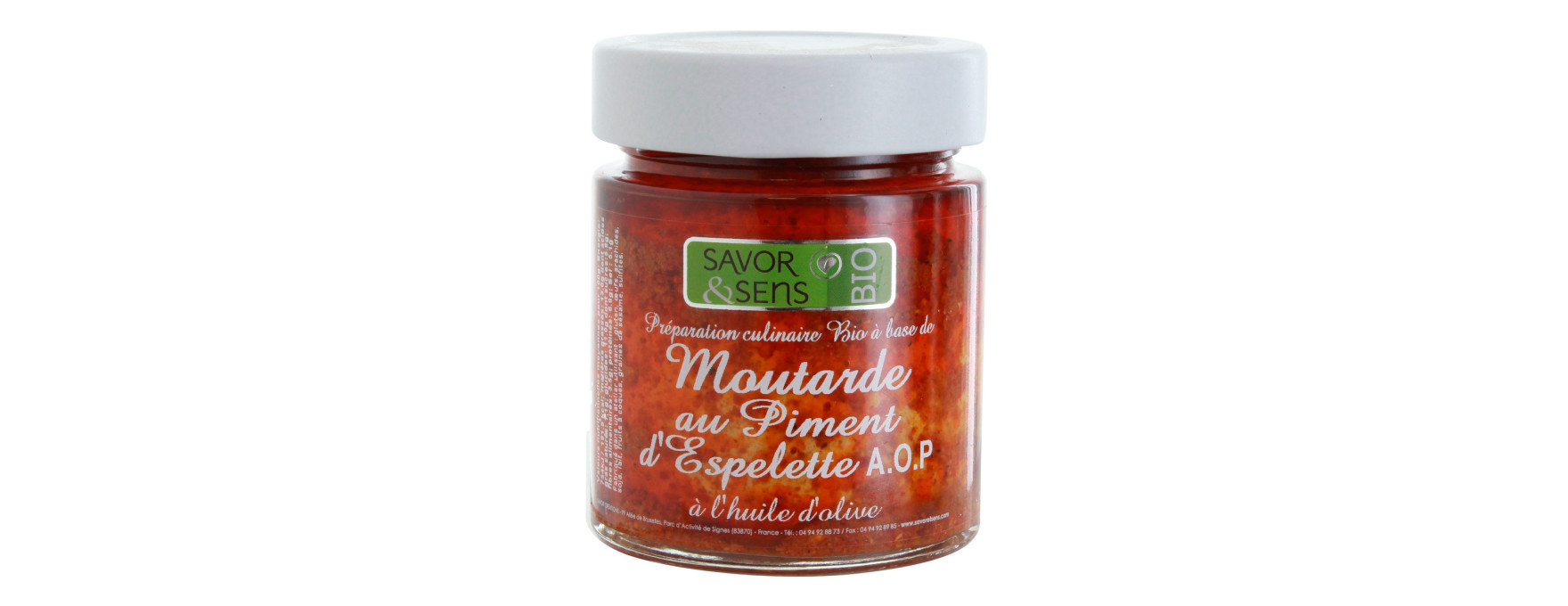Moutarde bio espelette 130g - Savor et Sens