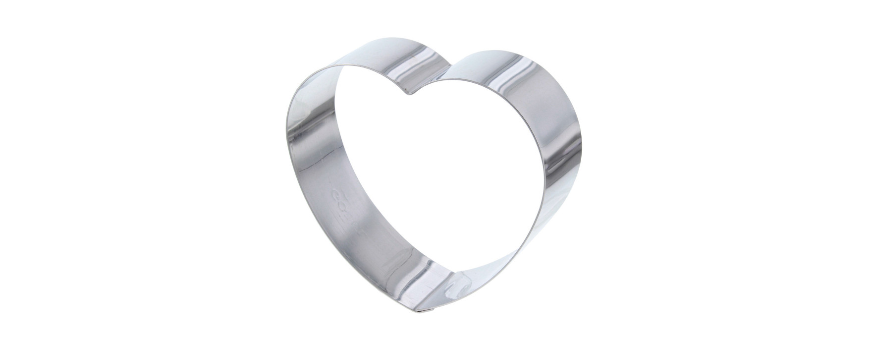 Coeur à pâtisserie individuel en inox 8,5 cm hauteur 3 cm -