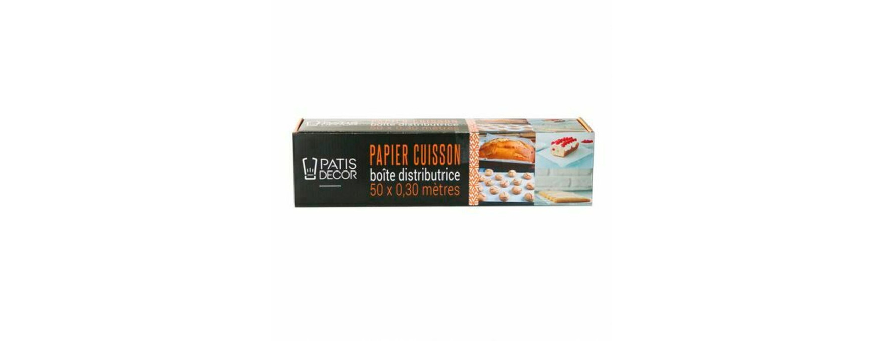 Papier cuisson en boîte distributrice 50 x 0,30 m - Patisdec