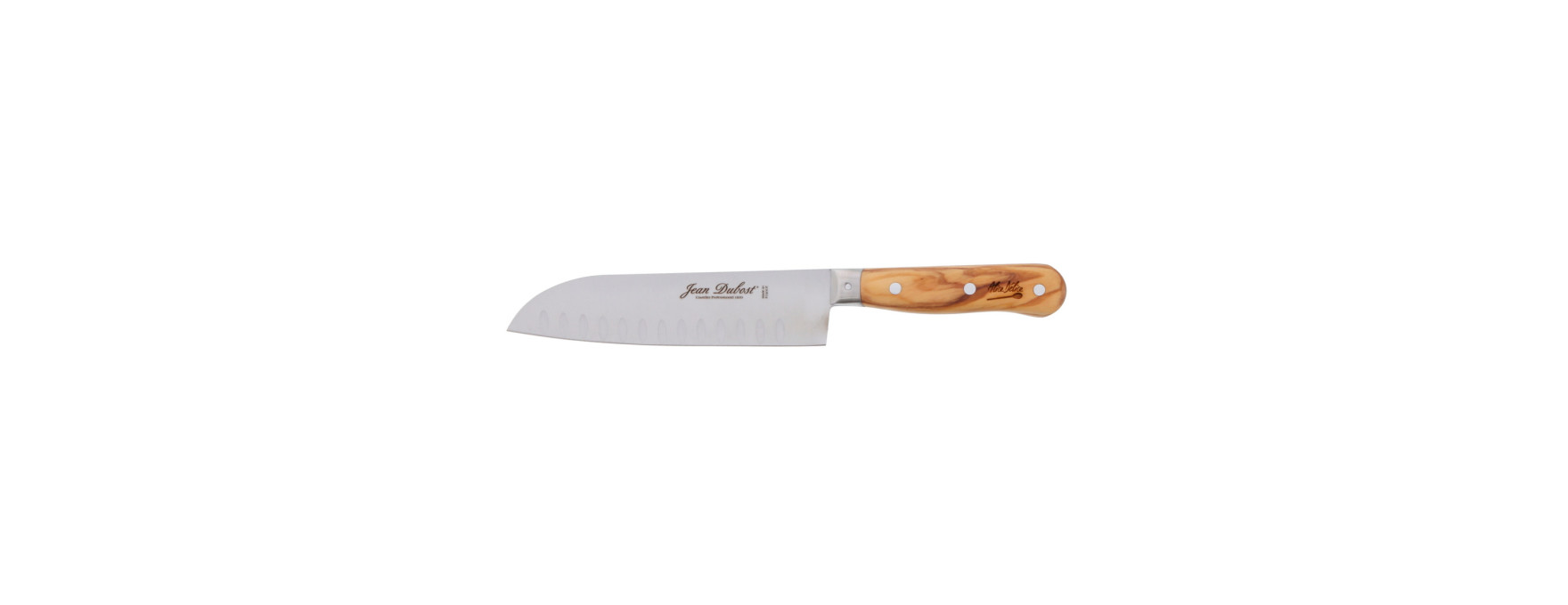 Couteau Santoku 16 cm manche bois d´olivier - Alice Délice