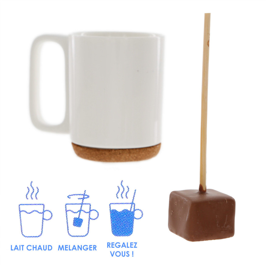 Cuillère pour chocolat chaud : lait noisette - Choc-o-lait 
