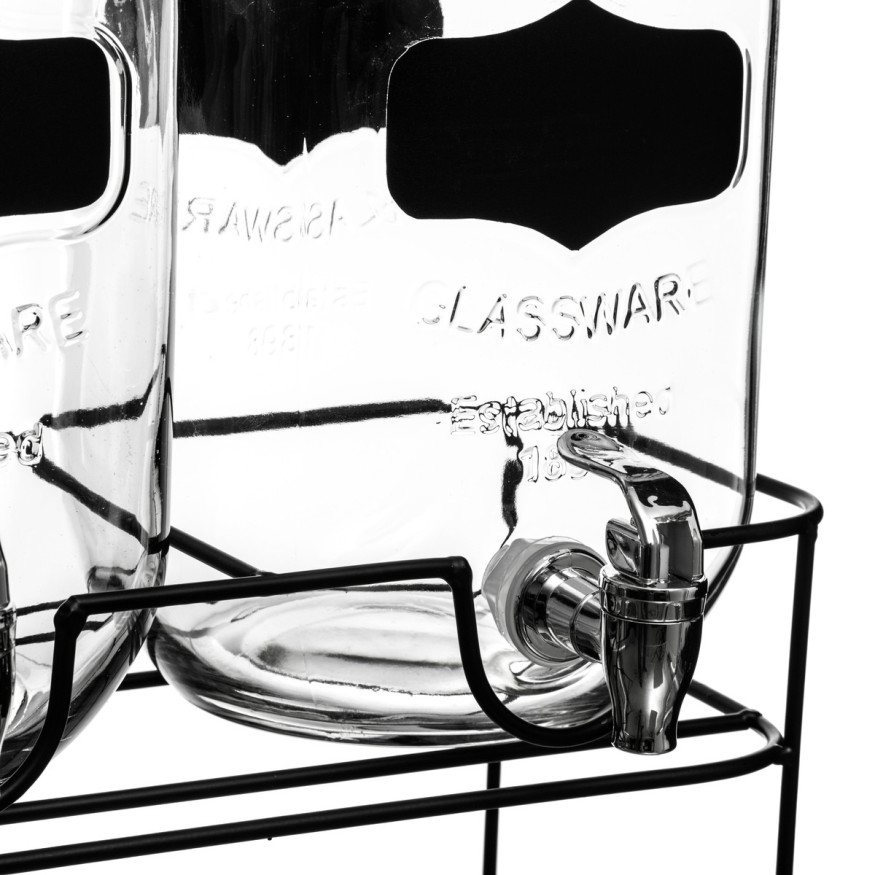 Double distributeur de boisson 2X4L avec support metal - Sec