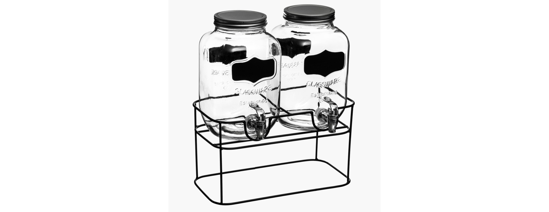 Double distributeur de boisson 2X4L avec support metal - Sec