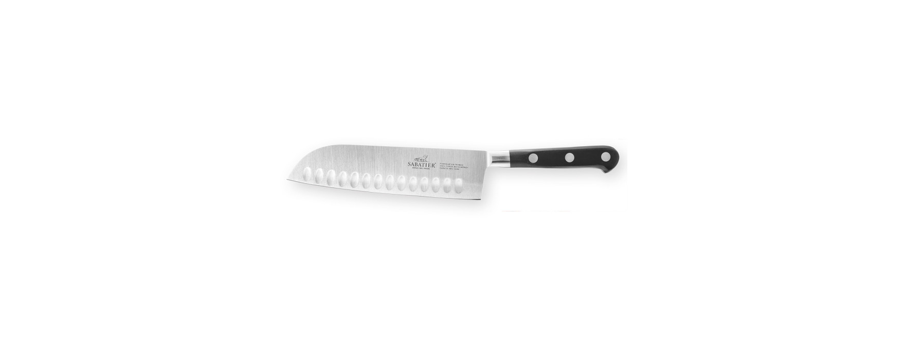 Couteau Santoku alvéolé 18 cm Sabatier forgé  - Alice Délice