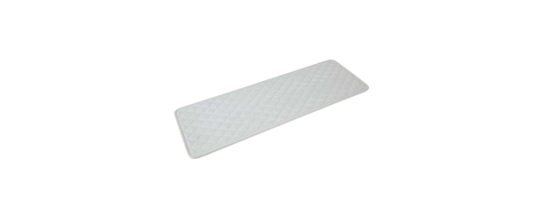 Plat à cake en porcelaine blanc 40.3 x 14 cm - Cosy Trendy