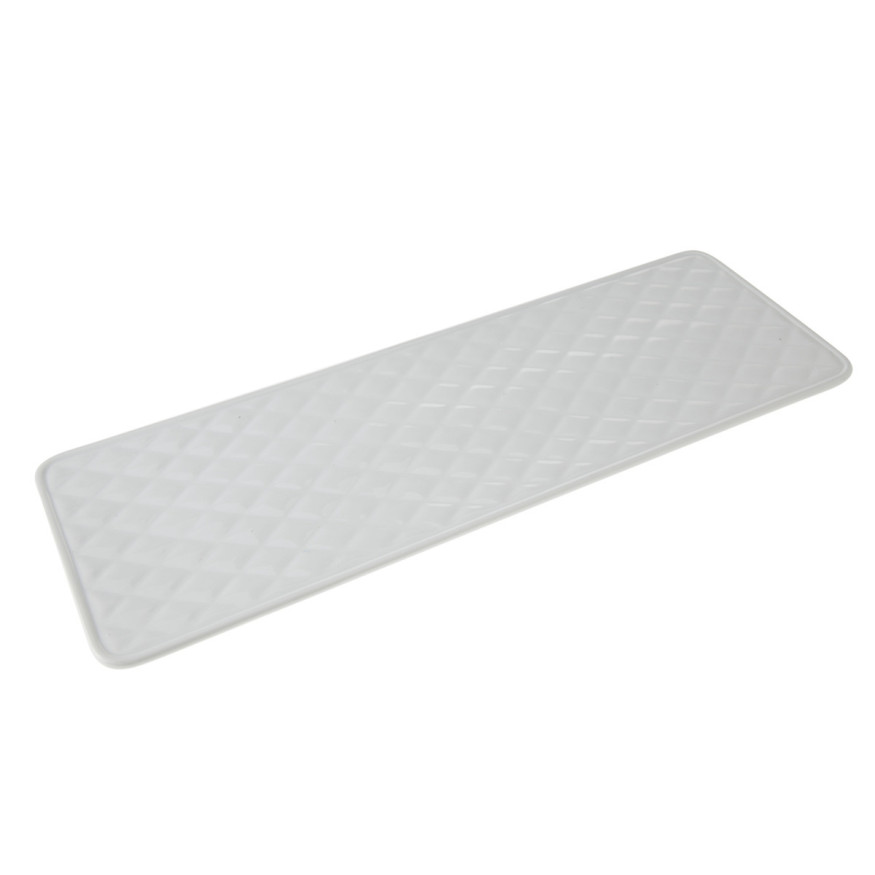 Plat à cake en porcelaine blanc 40.3 x 14 cm - Cosy Trendy