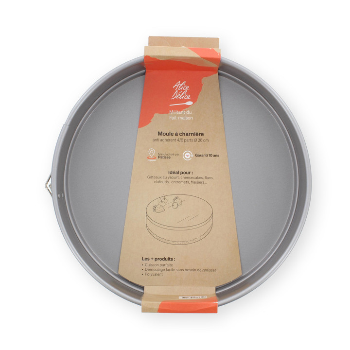 Moule à charnière en métal anti adhérent 8/10 parts 26 cm - 