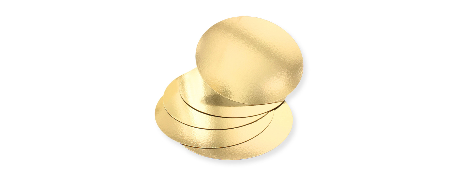 5 supports à gâteaux ronds dorés 28 cm