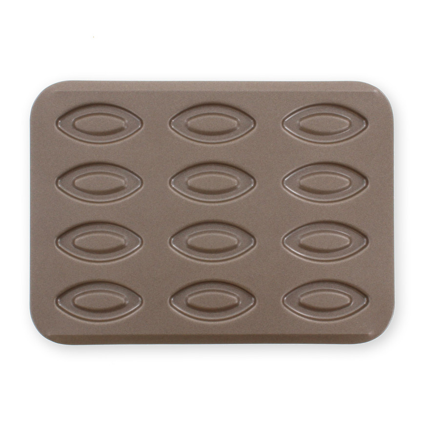 Plaque 12 barquettes en métal anti adhérent 32 x 23.5 cm - A
