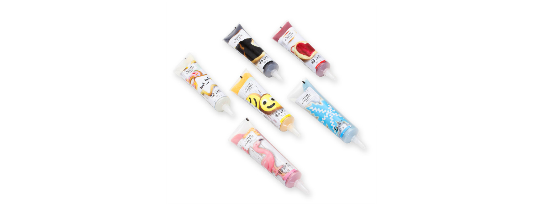 Lot de 6 stylos de glaçage pour décorer les biscuits : noir,