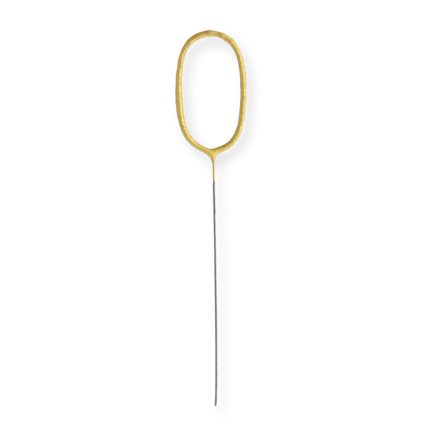 Bougie scintillante dorée : chiffre 0 - Wondercandle