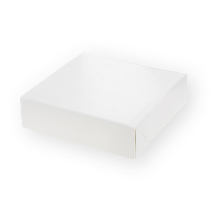 Boîte à gâteaux blanche 18 x 18 x 5 cm